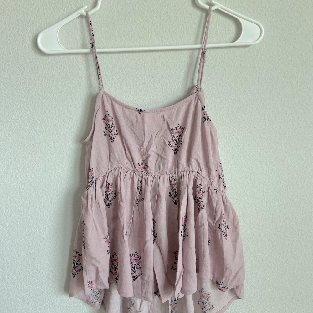 Pacsun light pink floral cami